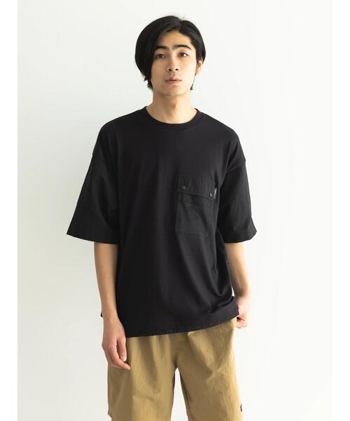 CRAFT STANDARD BOUTIQUE(クラフトスタンダードブティック)の「ナイロン切り替え5/STEE-B(Tシャツ/カットソー・メンズ・オリーブ/オフホワイト/ブラック・M/L/LL)」の9枚目の写真