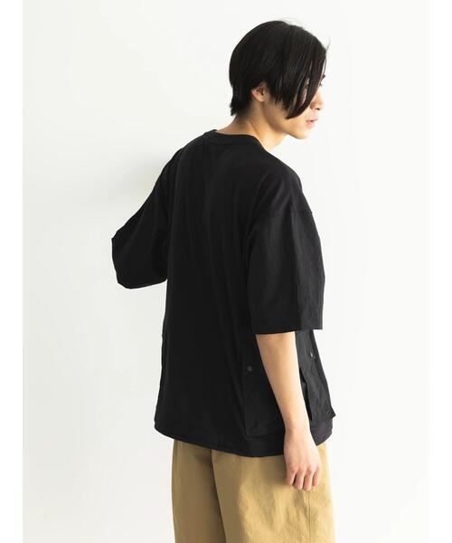 CRAFT STANDARD BOUTIQUE(クラフトスタンダードブティック)の「ナイロン切り替え5/STEE-B(Tシャツ/カットソー・メンズ・オリーブ/オフホワイト/ブラック・M/L/LL)」の10枚目の写真