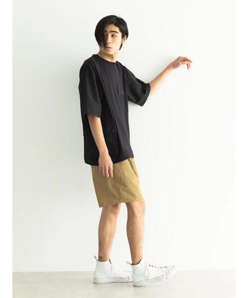 CRAFT STANDARD BOUTIQUE(クラフトスタンダードブティック)の「ナイロン切り替え5/STEE-B(Tシャツ/カットソー・メンズ・オリーブ/オフホワイト/ブラック・M/L/LL)」の20枚目の写真