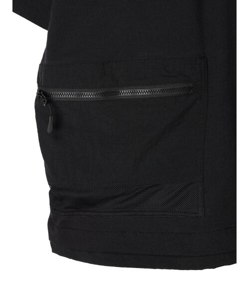 CRAFT STANDARD BOUTIQUE(クラフトスタンダードブティック)の「ナイロン切り替え5/STEE-B(Tシャツ/カットソー・メンズ・オリーブ/オフホワイト/ブラック・M/L/LL)」の4枚目の写真
