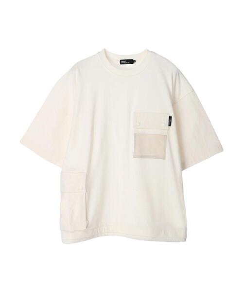 CRAFT STANDARD BOUTIQUE(クラフトスタンダードブティック)の「ナイロン切り替え5/STEE-B(Tシャツ/カットソー・メンズ・オリーブ/オフホワイト/ブラック・M/L/LL)」の14枚目の写真