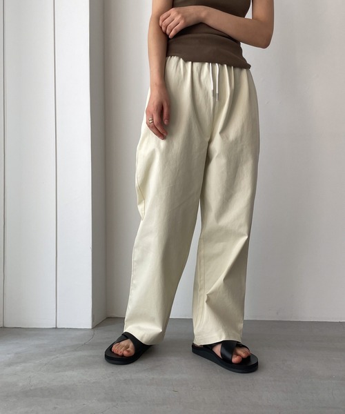 CANAL JEAN(キャナルジーン)の「El mar コットンイージーパンツ(その他パンツ・レディース・クリーム/アイボリー/ブラック・ONE SIZE)」の3枚目の写真