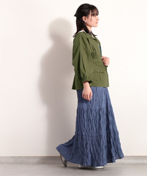 cepo（セポ）の「コットンリネン ミリタリーボレロ（ミリタリージャケット・レディース・オフホワイト/オリーブ・M）」の17枚目の写真