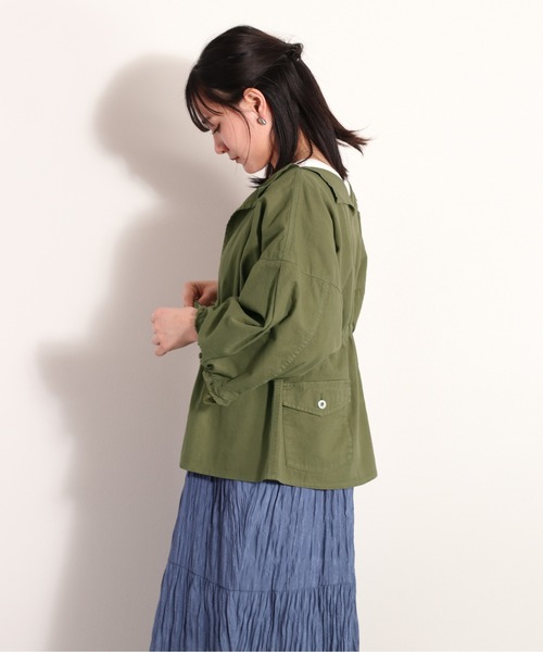 cepo（セポ）の「コットンリネン ミリタリーボレロ（ミリタリージャケット・レディース・オフホワイト/オリーブ・M）」の14枚目の写真