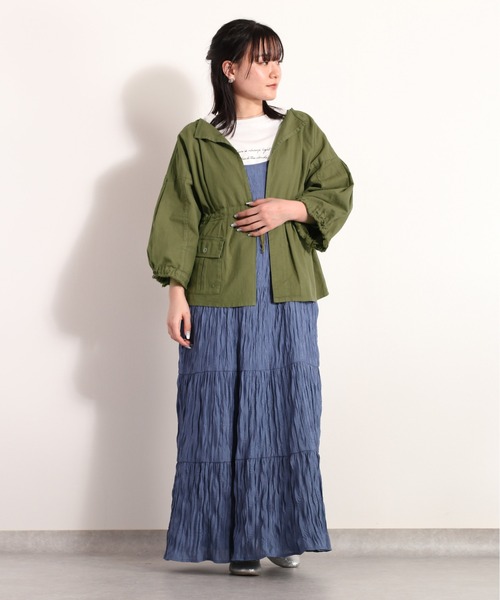 cepo（セポ）の「コットンリネン ミリタリーボレロ（ミリタリージャケット・レディース・オフホワイト/オリーブ・M）」の19枚目の写真
