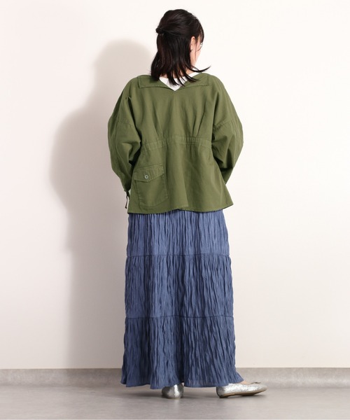 cepo（セポ）の「コットンリネン ミリタリーボレロ（ミリタリージャケット・レディース・オフホワイト/オリーブ・M）」の18枚目の写真