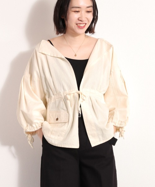 cepo（セポ）の「コットンリネン ミリタリーボレロ（ミリタリージャケット・レディース・オフホワイト/オリーブ・M）」の21枚目の写真