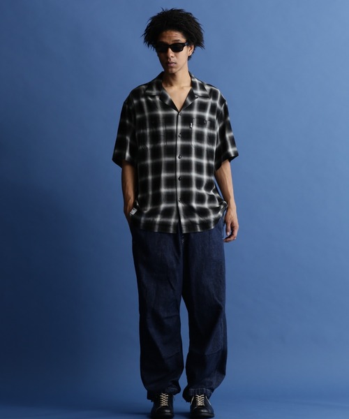 schott(ショット)の「Schott/ショット/OMBRE PLAID SS SHIRT/オンブレ チェック 半袖シャツ(シャツ/ブラウス・メンズ・ブラック/グレー/ブルー・M/L/XL/2XL)」の10枚目の写真