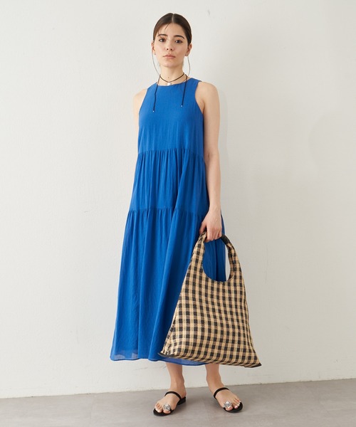 Whim Gazette★美品★コットンシフォンマキシワンピース Whim Gazette - ウィムガゼット✳︎ コットンシフォンマキシ