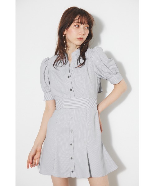 rienda(リエンダ)の「バックフリルオープンマーメイドミニワンピース 春服(ワンピース・レディース・パープル/ピンク/ブラック・SMALL/MEDIUM)」の16枚目の写真