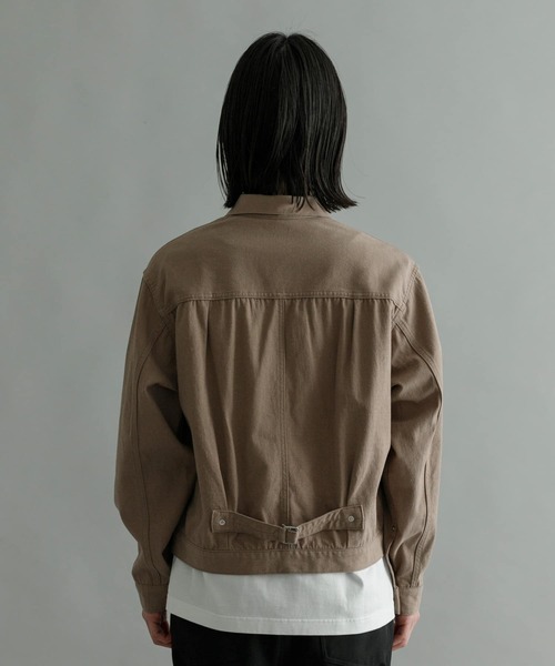 URU（ウル）の「URU　COTTON SILK - TRUCKER JACKET（デニムジャケット・メンズ・ベージュ・1/2）」の15枚目の写真