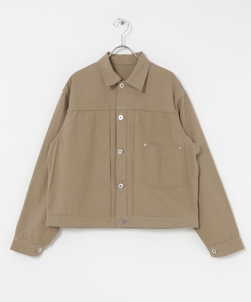 URU（ウル）の「URU　COTTON SILK - TRUCKER JACKET（デニムジャケット・メンズ・ベージュ・1/2）」の8枚目の写真