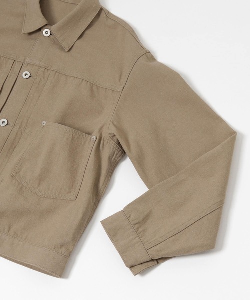 URU（ウル）の「URU　COTTON SILK - TRUCKER JACKET（デニムジャケット・メンズ・ベージュ・1/2）」の14枚目の写真