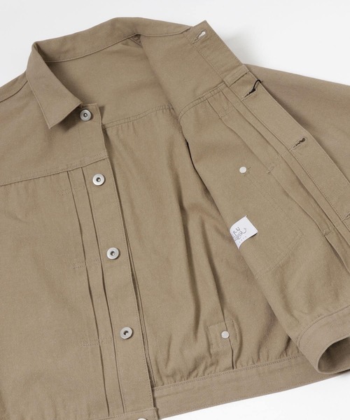 URU（ウル）の「URU　COTTON SILK - TRUCKER JACKET（デニムジャケット・メンズ・ベージュ・1/2）」の3枚目の写真
