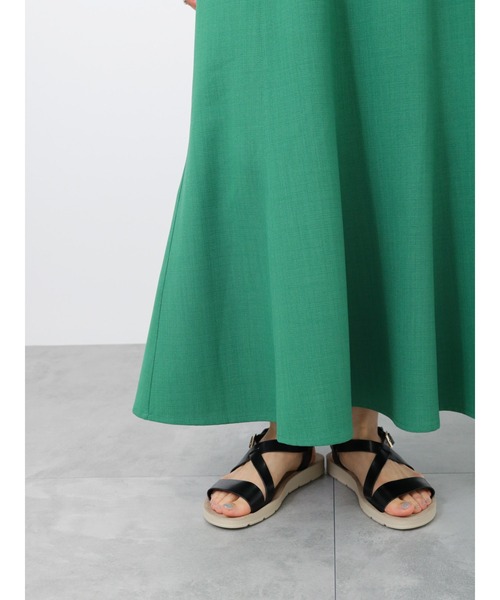 Samansa Mos2 blue（サマンサモスモスブルー）の「マーメイドスカート（スカート・レディース・グリーン/キナリ/ブラック・ﾌﾘ-）」の6枚目の写真