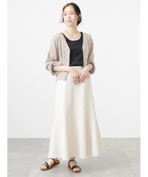 Samansa Mos2 blue（サマンサモスモスブルー）の「マーメイドスカート（スカート・レディース・グリーン/キナリ/ブラック・ﾌﾘ-）」の12枚目の写真