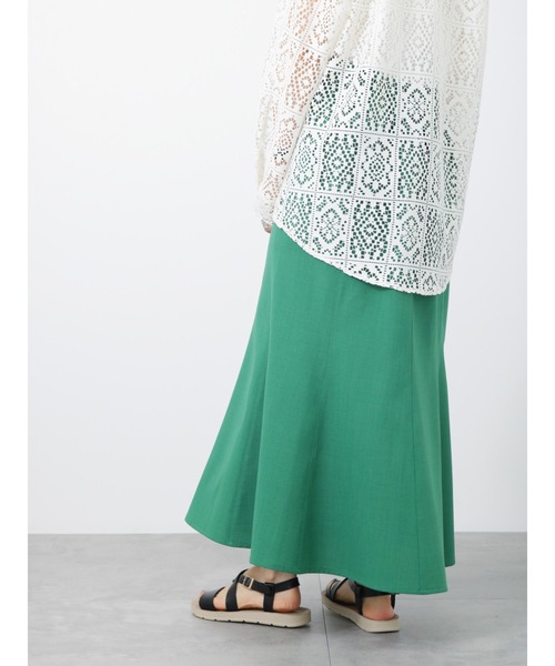 Samansa Mos2 blue（サマンサモスモスブルー）の「マーメイドスカート（スカート・レディース・グリーン/キナリ/ブラック・ﾌﾘ-）」の8枚目の写真