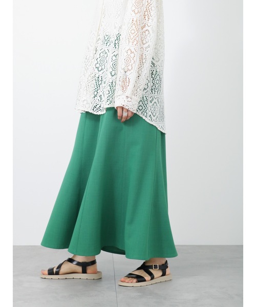 Samansa Mos2 blue（サマンサモスモスブルー）の「マーメイドスカート（スカート・レディース・グリーン/キナリ/ブラック・ﾌﾘ-）」の21枚目の写真