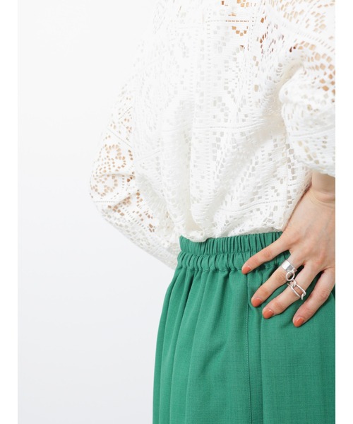 Samansa Mos2 blue（サマンサモスモスブルー）の「マーメイドスカート（スカート・レディース・グリーン/キナリ/ブラック・ﾌﾘ-）」の11枚目の写真