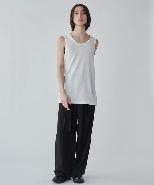 WEGO（ウィゴー）の「WEGO/ワッフルタンクトップ（タンクトップ・メンズ・ホワイト/ブラック・MEDIUM/LARGE）」の3枚目の写真