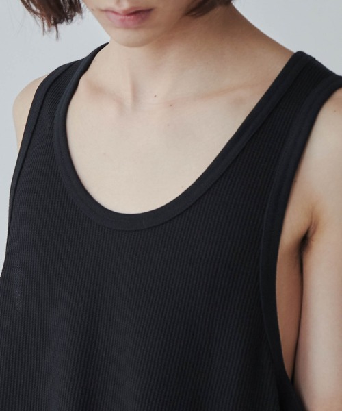 WEGO（ウィゴー）の「WEGO/ワッフルタンクトップ（タンクトップ・メンズ・ホワイト/ブラック・MEDIUM/LARGE）」の5枚目の写真