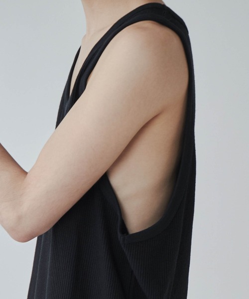 WEGO（ウィゴー）の「WEGO/ワッフルタンクトップ（タンクトップ・メンズ・ホワイト/ブラック・MEDIUM/LARGE）」の6枚目の写真