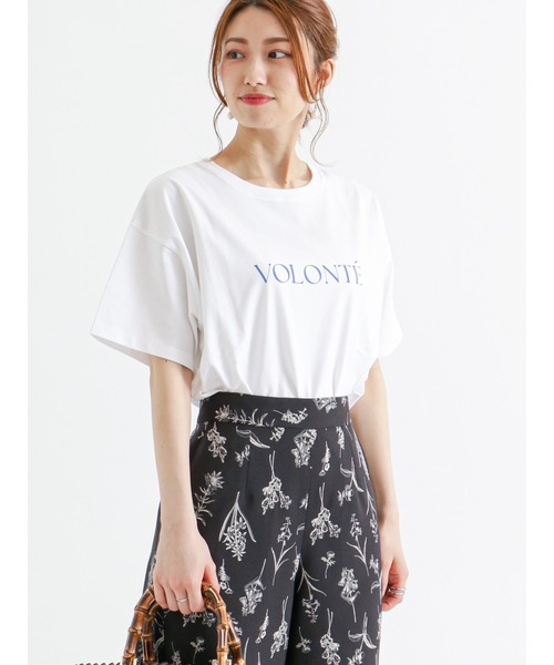 Te chichi（テチチ）の「アソートプリントロゴTシャツ（Tシャツ/カットソー・レディース・チャコール/ブラック/ブルー・ﾌﾘ-）」の3枚目の写真