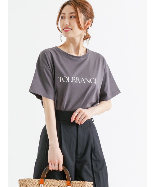Te chichi（テチチ）の「アソートプリントロゴTシャツ（Tシャツ/カットソー・レディース・チャコール/ブラック/ブルー・ﾌﾘ-）」の2枚目の写真