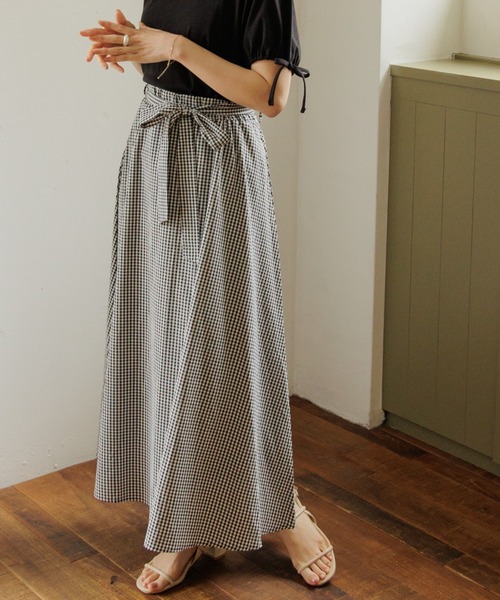 flower（フラワー）の「ファインリボンスカート（スカート・レディース・ブラック/ホワイト・FREE）」の13枚目の写真