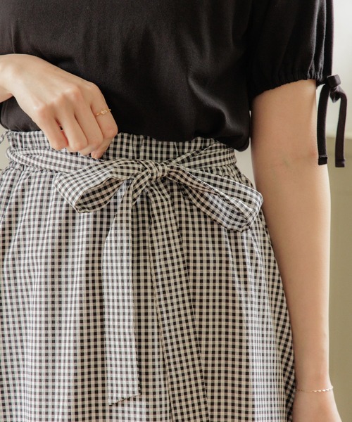 flower（フラワー）の「ファインリボンスカート（スカート・レディース・ブラック/ホワイト・FREE）」の15枚目の写真