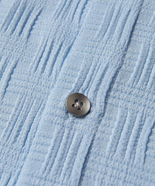 NO ID.(ノーアイディ)の「【NO ID.】Pattern 7th Sleeve Shirt / パターン 7分袖 シャツ(シャツ/ブラウス・メンズ・サックスブルー/ブラック/ホワイト・1/2)」の11枚目の写真