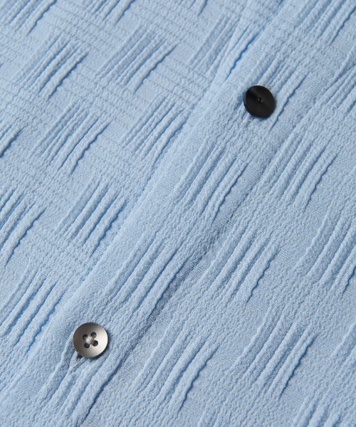 NO ID.(ノーアイディ)の「【NO ID.】Pattern 7th Sleeve Shirt / パターン 7分袖 シャツ(シャツ/ブラウス・メンズ・サックスブルー/ブラック/ホワイト・1/2)」の13枚目の写真