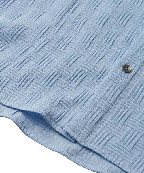 NO ID.(ノーアイディ)の「【NO ID.】Pattern 7th Sleeve Shirt / パターン 7分袖 シャツ(シャツ/ブラウス・メンズ・サックスブルー/ブラック/ホワイト・1/2)」の14枚目の写真
