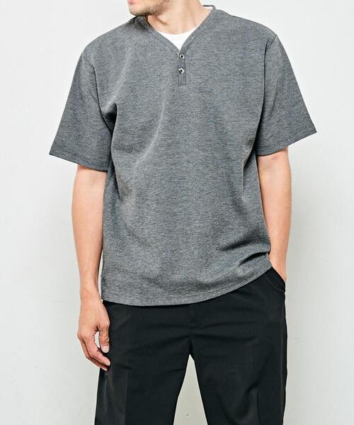 【MASTER FRAME】フェイクレイヤードヘンリーネックTシャツ MEN'S MELROSE｜【MASTER FRAME】フェイクレイヤードヘンリー
