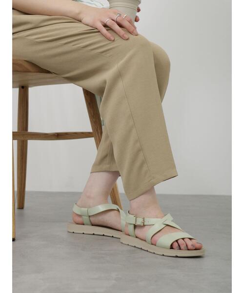 Samansa Mos2 blue（サマンサモスモスブルー）の「クロスベルトサンダル（サンダル・レディース・ブラック/シルバー/ミント・M/L）」の21枚目の写真