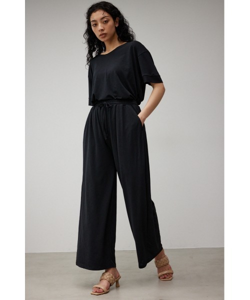 AZUL by moussy（アズールバイマウジー）の「【トライファンクション】 SORVETE RELAX WIDE PANTS/シャーベットリラックスワイドパンツ（その他パンツ・レディース・ブラック系その他/オレンジ系その他/ブラック・SMALL/MEDIUM）」の5枚目の写真