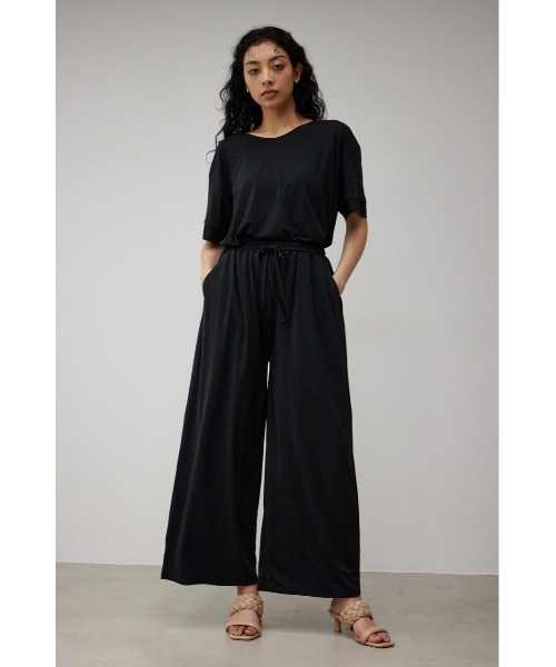 AZUL by moussy（アズールバイマウジー）の「【トライファンクション】 SORVETE RELAX WIDE PANTS/シャーベットリラックスワイドパンツ（その他パンツ・レディース・ブラック系その他/オレンジ系その他/ブラック・SMALL/MEDIUM）」の6枚目の写真