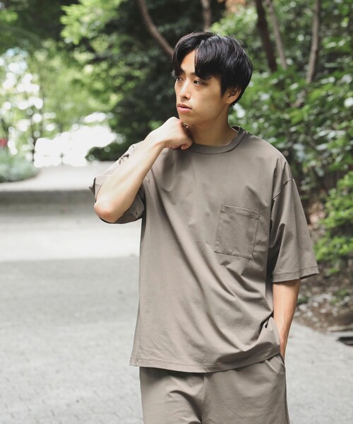 B:MING by BEAMS（ビーミングバイビームス）の「B:MING by BEAMS / ストレッチ メッシュ ポケットTシャツ(セットアップ対応)（Tシャツ/カットソー・メンズ・ブラック/ブラウン系その他2・SMALL/MEDIUM/LARGE/X-LARGE）」の8枚目の写真