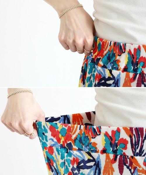 reca（レカ）の「フラワープリントプリーツパンツ（その他パンツ・レディース・ネイビー/アイボリー・FREE）」の12枚目の写真