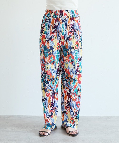 reca（レカ）の「フラワープリントプリーツパンツ（その他パンツ・レディース・ネイビー/アイボリー・FREE）」の6枚目の写真