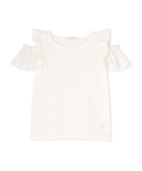 PROPORTION BODY DRESSING（プロポーションボディドレッシング）の「フリルショルダーカットソー / 1213260700（Tシャツ/カットソー・レディース・ダークグレー/ホワイト/ピンク・MEDIUM/SMALL）」の4枚目の写真