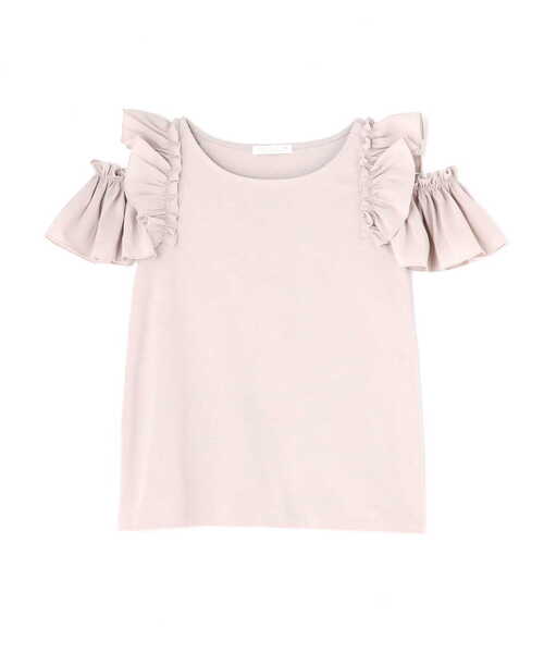 PROPORTION BODY DRESSING（プロポーションボディドレッシング）の「フリルショルダーカットソー / 1213260700（Tシャツ/カットソー・レディース・ダークグレー/ホワイト/ピンク・MEDIUM/SMALL）」の8枚目の写真