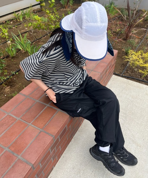 BROKEN BASE（ブロークンベース）の「ワンポイント刺繍ワイドカーゴパンツ（カーゴパンツ・メンズ・ブラック/カーキ・MEDIUM/LARGE）」の3枚目の写真