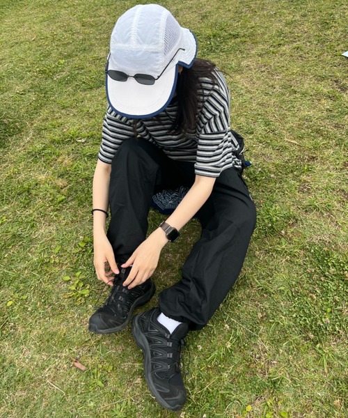 BROKEN BASE（ブロークンベース）の「ワンポイント刺繍ワイドカーゴパンツ（カーゴパンツ・メンズ・ブラック/カーキ・MEDIUM/LARGE）」の13枚目の写真