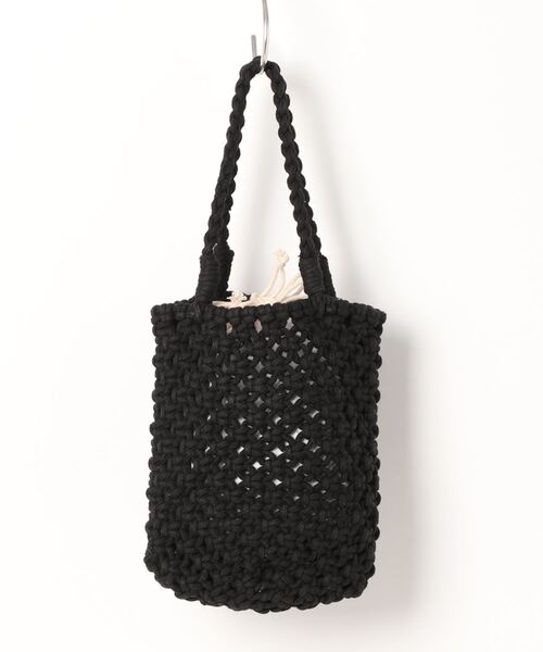 Fun & Daily（ファンアンドデイリー）の「F&D : スモールニットハンドバッグ（ハンドバッグ・レディース・ベージュ/ブラック・FREE）」の5枚目の写真