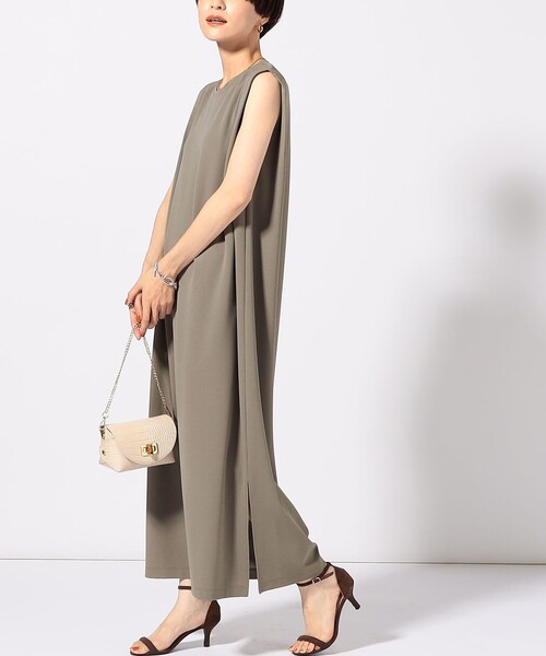 NOLLEY’S Sophi（ノーリーズソフィ）の「肩タックジョーゼットワンピース（ワンピース・レディース・オリーブ/ブラック・1/2）」の20枚目の写真