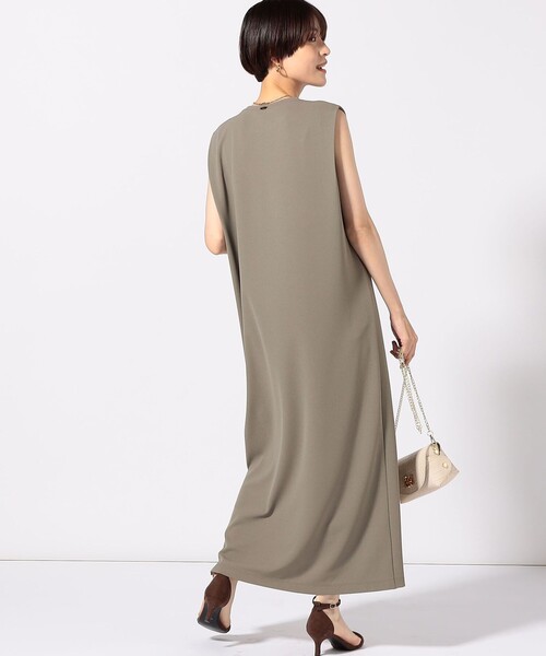 NOLLEY’S Sophi（ノーリーズソフィ）の「肩タックジョーゼットワンピース（ワンピース・レディース・オリーブ/ブラック・1/2）」の5枚目の写真