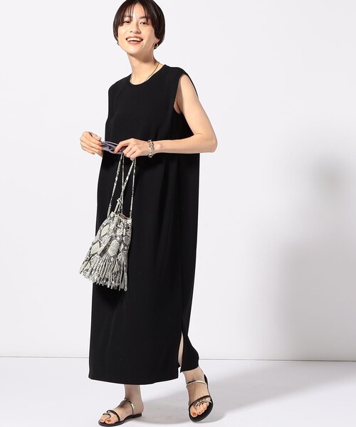 NOLLEY’S Sophi（ノーリーズソフィ）の「肩タックジョーゼットワンピース（ワンピース・レディース・オリーブ/ブラック・1/2）」の3枚目の写真