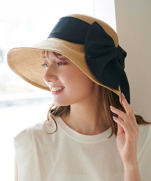 fifth（フィフス）の「リボンデザインハット（ハット・レディース・ブラック/ピンクベージュ・FREE）」の3枚目の写真