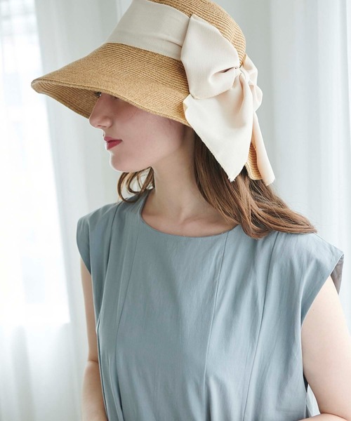 fifth（フィフス）の「リボンデザインハット（ハット・レディース・ブラック/ピンクベージュ・FREE）」の6枚目の写真